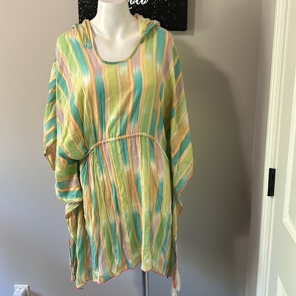 Anthropologie Lilka Hollie Batwing Sleeved Tunic Yellow Sz M/L - Picture 5 of 14